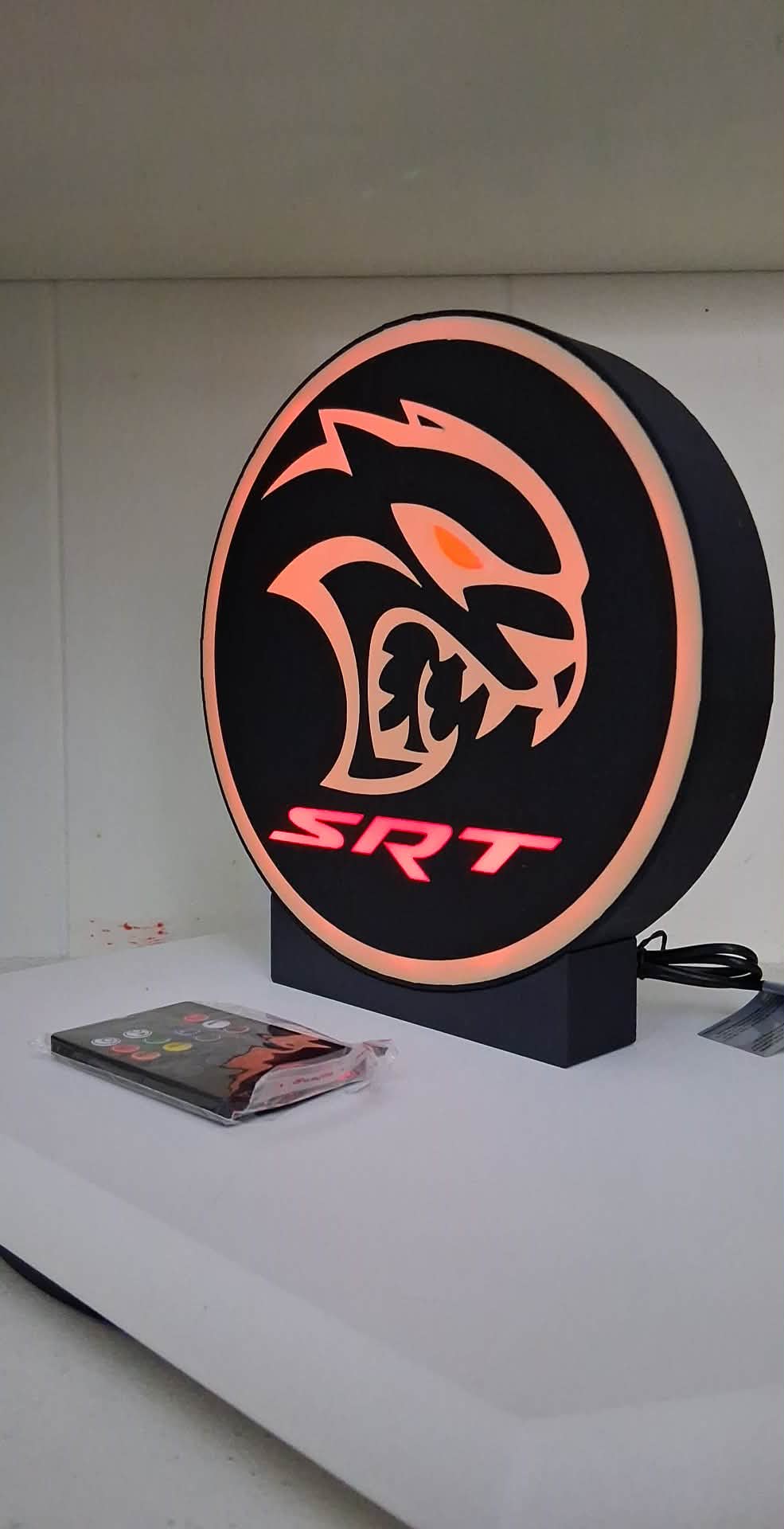Hell Cat LED light box – custom 3D printed – Lit Layer Creations